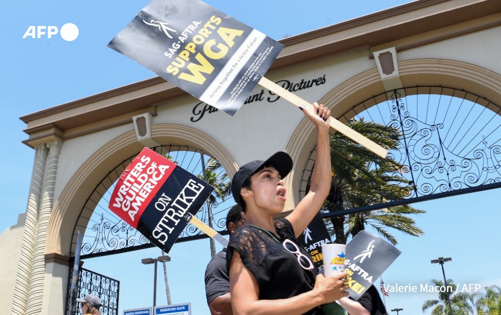 AFP picture by Valerie Macon - Rosario Dawson Hollywood strike