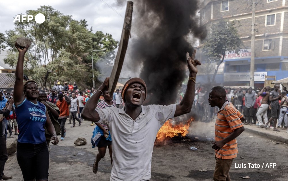 AFP picture by Luis Tato - Nairobi Kenya protest
