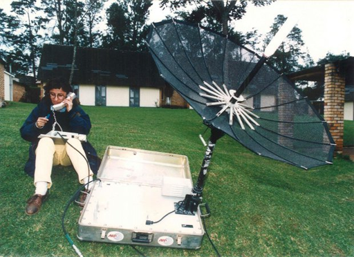 La journaliste de l'AFP Annie Thomas à Kabale, en Ouganda, en juillet 1994 pendant la couverture du génocide au Rwanda.