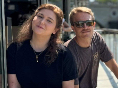 AFP journalists Christina Assi (left) and Dylan Collins (right).