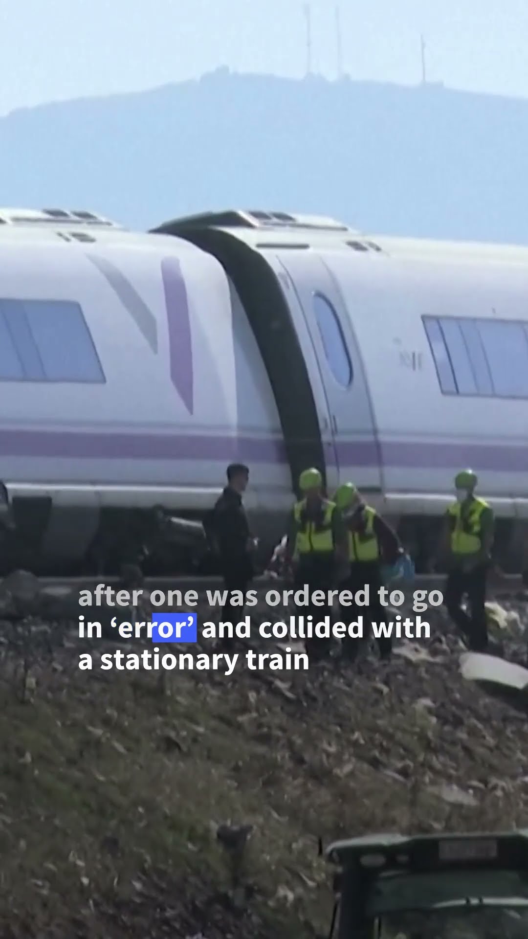 Images show wreckage after two high speed trains collide in Spain | AFP