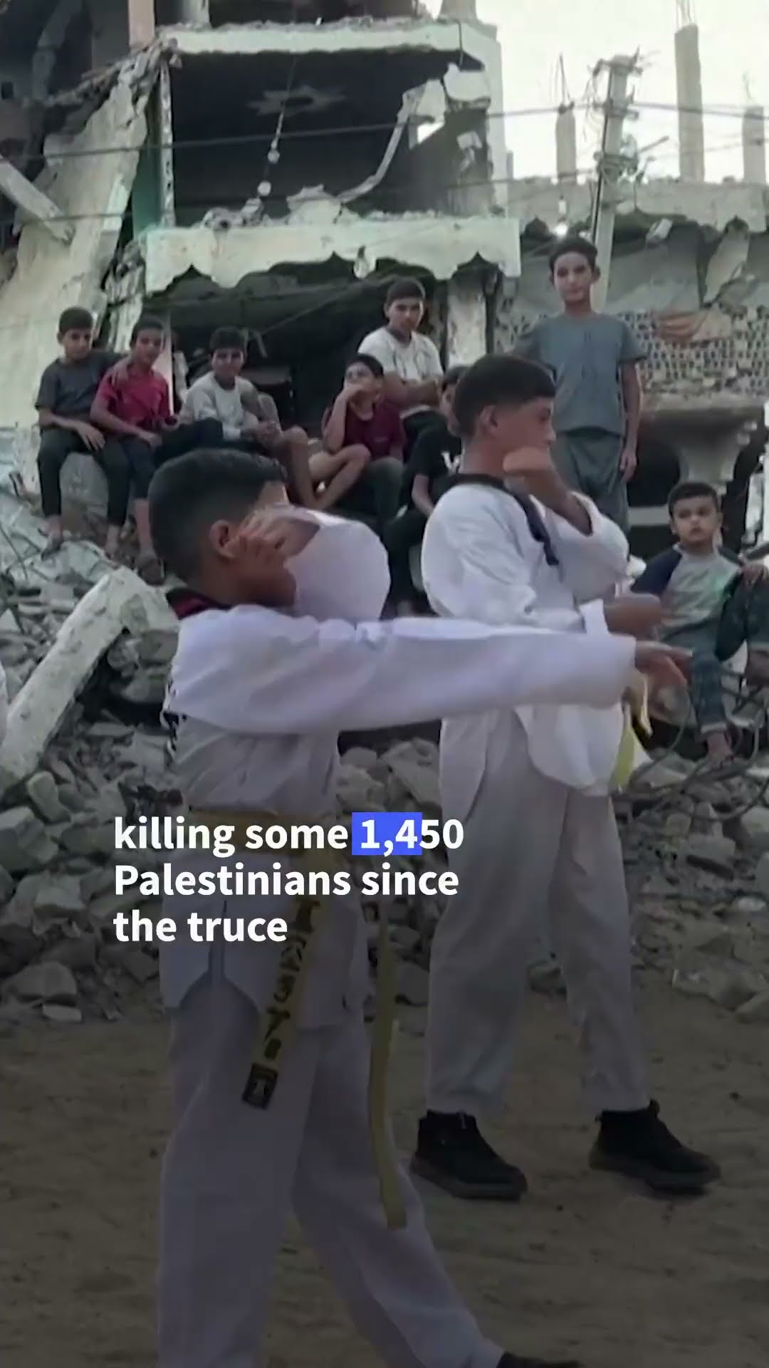 Amid Gaza's ruins, children return to taekwondo lessons | AFP