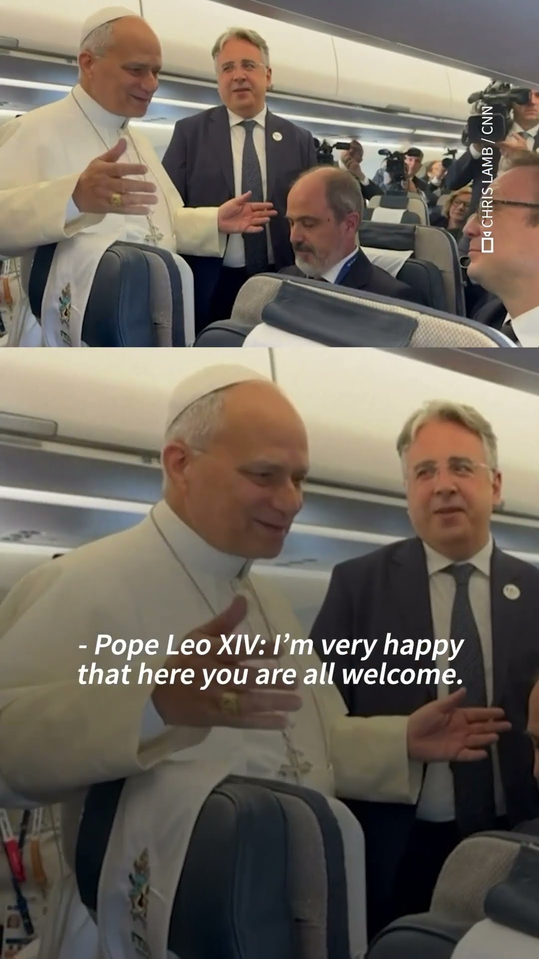 Pope welcomes CNN reporter on flight to Paris amid journalists’ row with White House | AFP