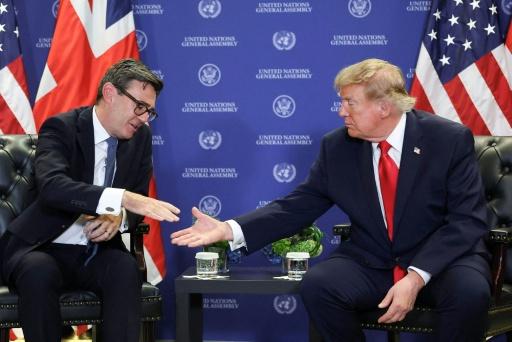 US President Donald Trump and British Prime Minister Andy Burnham met on the sidelines of the UN General Assembly — Toby Melville / AFP