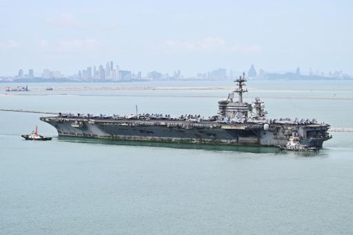 The enlisted Americans were estimated to have spent up to 100 million baht ($3 million) during their visit, Pattaya Mayor Poramase Ngampiches said — ANTHONY WALLACE / AFP