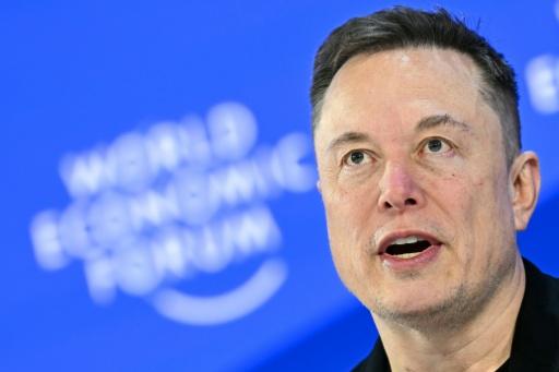 El dueño de SpaceX y Tesla, el multimillonario Elon Musk en el World Economic Forum (WEF) de Davos el 22 de enero de 2026 — Fabrice COFFRINI / AFP