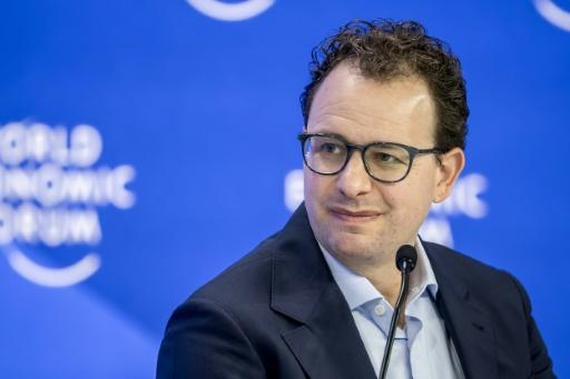 Le patron d'Anthropic, Dario Amodei, lors d'un sommet à Davos, en Suisse, le  23 janvier 2025 — FABRICE COFFRINI / AFP