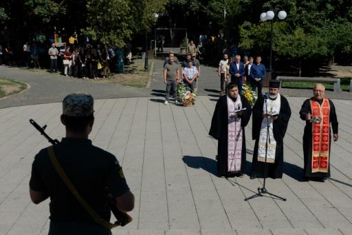 The ceremony was held on the eve of the Day of Remembrance of the Defenders of Ukraine — Tetiana DZHAFAROVA / AFP