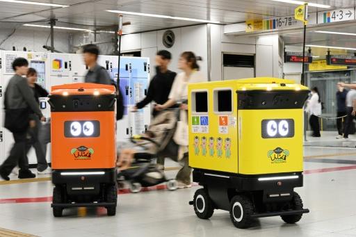 Japan's busiest rail station tests robot bins