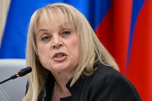 La cheffe de la Commission électorale centrale russe Ella Pamfilova, s'exprime devant la presse à Moscou le 20 septembre 2026 — Alexander NEMENOV / AFP