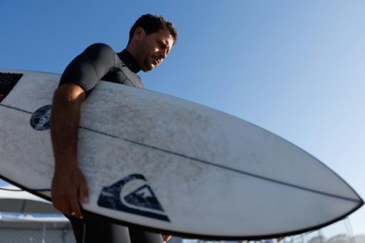 Jeremy Flores lors du stage de préparation pour les Jeux Olympiques à Lower Trestles, le 9 septembre 2026 — Karl ANDERSON / AFP
