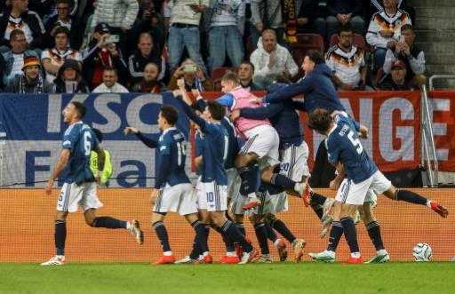 Jurgen Klopp was made to wait for his maiden victory in charge of an ineffective Germany as Dimitrios Kourbelis's deflected strike settled the game in Augsburg — Michaela STACHE / AFP