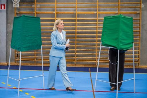 Left-wing opposition leader Magdalena Andersson is hoping to avoid a government backed by the far right — Jonathan NACKSTRAND / AFP