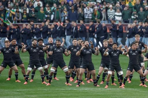 New Zealand players perform the Haka — GIANLUIGI GUERCIA / AFP
