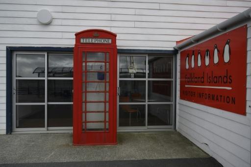 View of the visitor information centre of Port Stanley, Falkland Islands (Malvinas) — Pablo PORCIUNCULA BRUNE / AFP