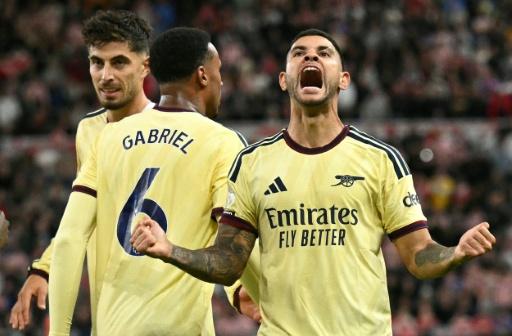 Bruno Guimaraes scored in Arsenal's 2-0 win at Sunderland — Oli SCARFF / AFP