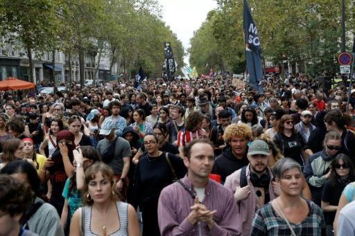 Politicians, rights groups and other activists joined the protest — GEOFFROY VAN DER HASSELT / AFP