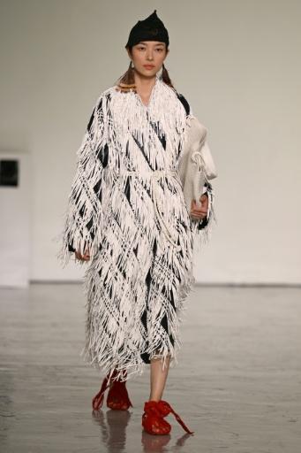 The Bottega collection's suits and dresses were structured but light — Piero CRUCIATTI / AFP