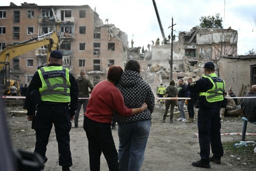 Local residents said the building was not a military target — Genya Savilov / AFP