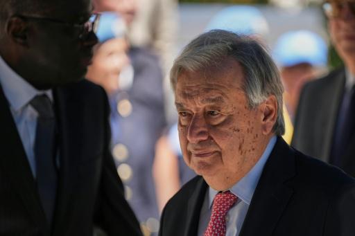 Le secrétaire général de l'ONU Antonio Guterres à Chypres, le 28 juillet 2026 — Petros KARADJIAS / AFP