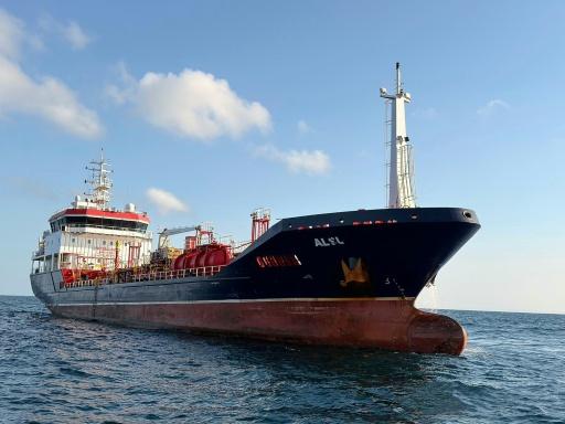 The ALSU oil tanker was empty when it collided with the Tugberk Imamoglu cargo ship — Handout / AFP