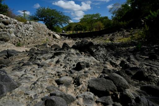 Un río seco cerca de la aldea de Los Piches, en San Lorenzo, departamento de Valle, Honduras, el 4 de septiembre de 2026. — Orlando SIERRA / AFP