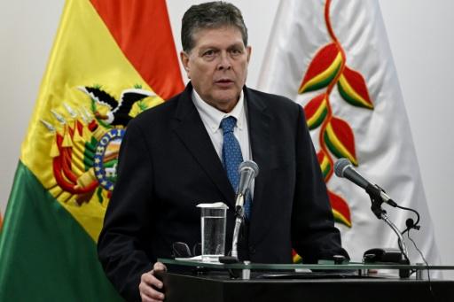 El ministro de Hidrocarburos y Energía de Bolivia, Marcelo Blanco, habla durante una conferencia de prensa en la Casa Grande del Pueblo en La Paz, el 2 de septiembre de 2026. — Aizar RALDES / AFP
