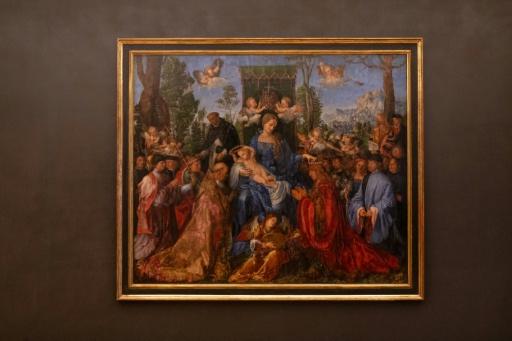 Le tableau du peintre allemand Albrecht Dürer "Le festin du rosaire" dans la Galerie nationale de Prague, le 24 août 2026 — Michal CIZEK / AFP