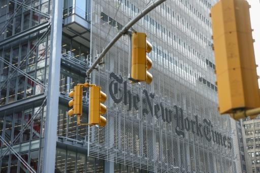 Façade du New York Times, dans la ville éponyme, le 22 janvier 2026 — ANGELA WEISS / AFP