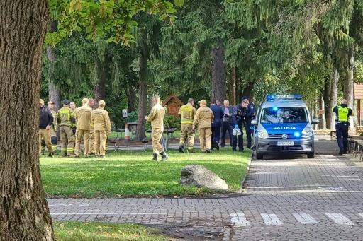 The local Gazeta Jaroslawska newspaper published images of police outside the monastery, which had its entrance cordoned off — Handout / AFP