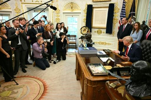 US President Donald Trump has long had an antagonistic relationship with the media — Jim WATSON / AFP