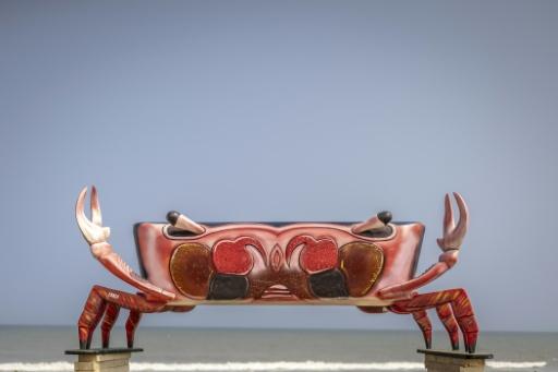 Ghanaian coffinmakers have created crabs, crocodiles, fish and other animals to honour the dead — OLYMPIA DE MAISMONT / AFP