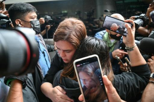 Duterte claimed to have hired a hitman to kill President Ferdinand Marcos, his wife and a congressman cousin should she be cut down first — Ted ALJIBE / AFP