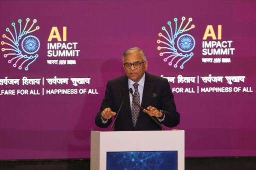 Le PDG du conglomérat indien Tata, Natarajan Chandrasekaran, à New Delhi le 19 février 2026, en Inde — Ludovic MARIN / AFP
