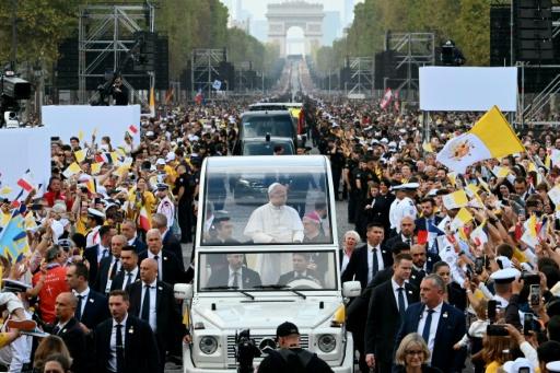 The leader of the world's 1.4 billion Catholics is on a four-day trip to France — Alberto PIZZOLI / AFP
