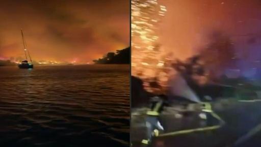 إجلاء نحو 230 شخصا جراء حريق في جزيرة كرواتية