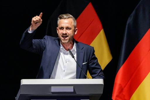 Ulrich Siegmund, the far-right AfD's main candidate in the Saxony-Anhalt state election, says he hopes to 'make history' — Jens SCHLÜTER / AFP