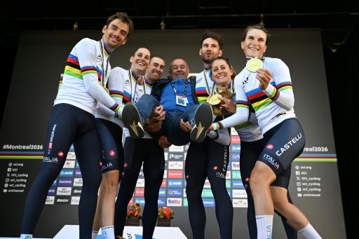 Ganna and Borghini lead Italy to mixed relay gold at cycling worlds