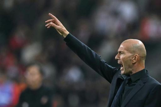 France legend Zinedine Zidane was taking charge of Les Bleus for the first time since being appointed coach — OZAN KOSE / AFP