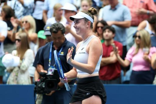 Wimbledon champion Linda Noskova is into the US Open quarter-finals after a hard-fought win over Marta Kostyuk — Leonardo MUNOZ / AFP