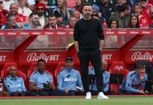 Roberto De Zerbi's Tottenham are still looking for their first Premier League win of the season — Adrian Dennis / AFP