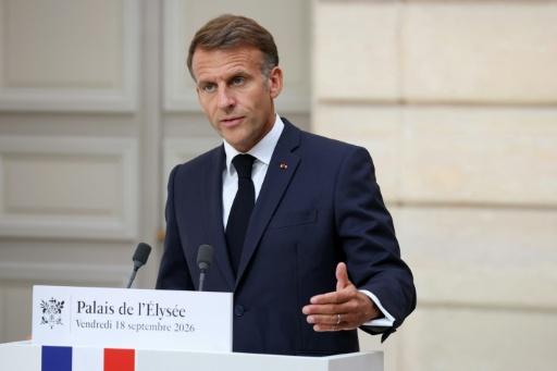 Le président de la République Emmanuel Macron à Paris le 18 septembre 2026 — Thomas SAMSON / AFP