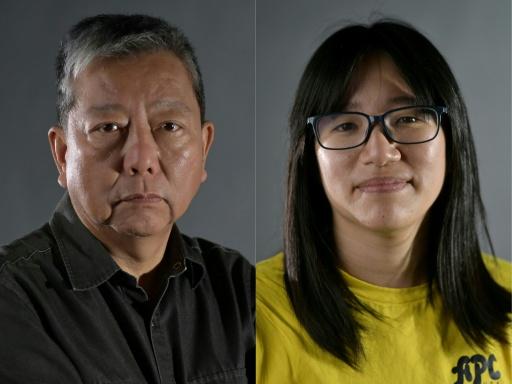 Lee Cheuk-yan y Chow Hang-tung, activistas prodemocráticos de Hong Kong — Peter PARKS / AFP