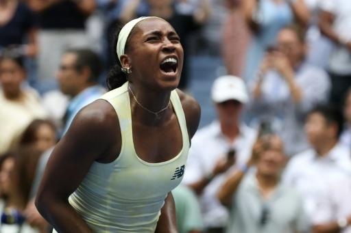 L'Américaine Coco Gauff a battu la Russe Mirra Andreeva en quart de finale de l'US Open le 9 septembre 2026 à New York — TIMOTHY A. CLARY / AFP
