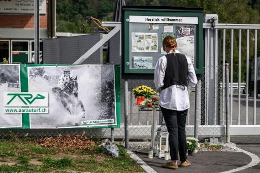 The attack took place at an annual rave event held at the racecourse in Aarau — Fabrice COFFRINI / AFP