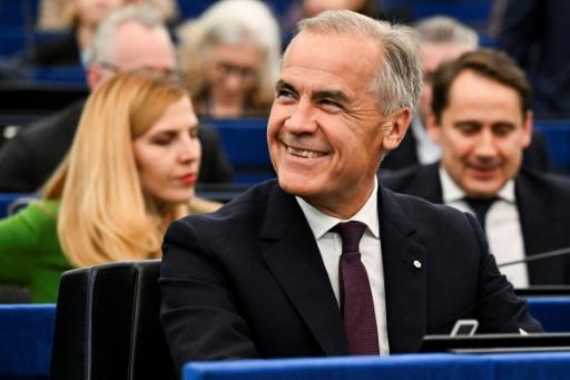 Canadian leader Mark Carney will address the European Parliament on Thursday — Jean-Christophe VERHAEGEN / AFP