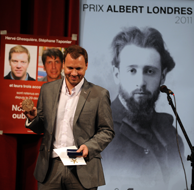 Le journaliste de l’AFP Emmanuel Duparcq reçoit le prix Albert Londres Le journaliste de l’AFP Emmanuel Duparcq reçoit le prix Albert Londres