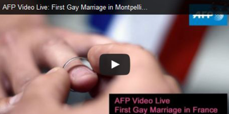 Live AFP video of France’s first same-sex wedding