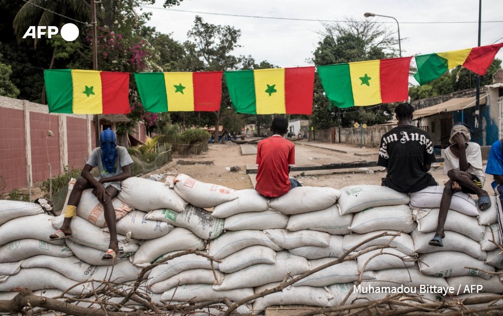 AFP phoot by Muhamadou Bittaye - Protesters in Senegal 2023