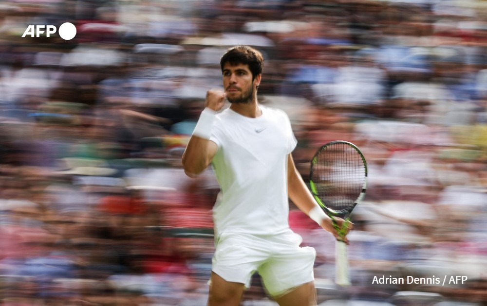 AFP picture by Adrian Dennis - Carlos Alcaraz Wimbledon
